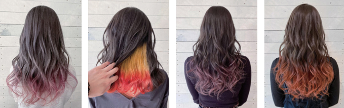 透け感のあるデザインカラーが得意なヘアサロン